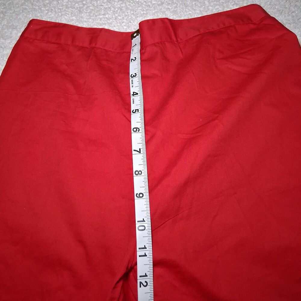 Red Dress Pants Pearl Women's Sz L Cutout Occasion Career Sophisticated - Picture 5 of 12